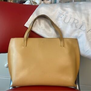 Furla VINTAGE WITH TAGS beige leather bag